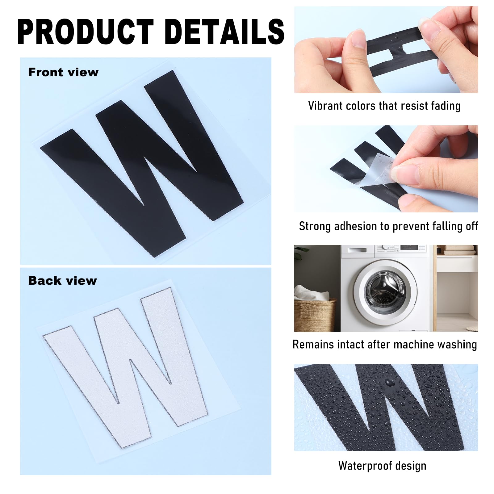 Snapklik.com : 10 Sheets 2 Inch Iron On Letters Heat Transfer PU ...
