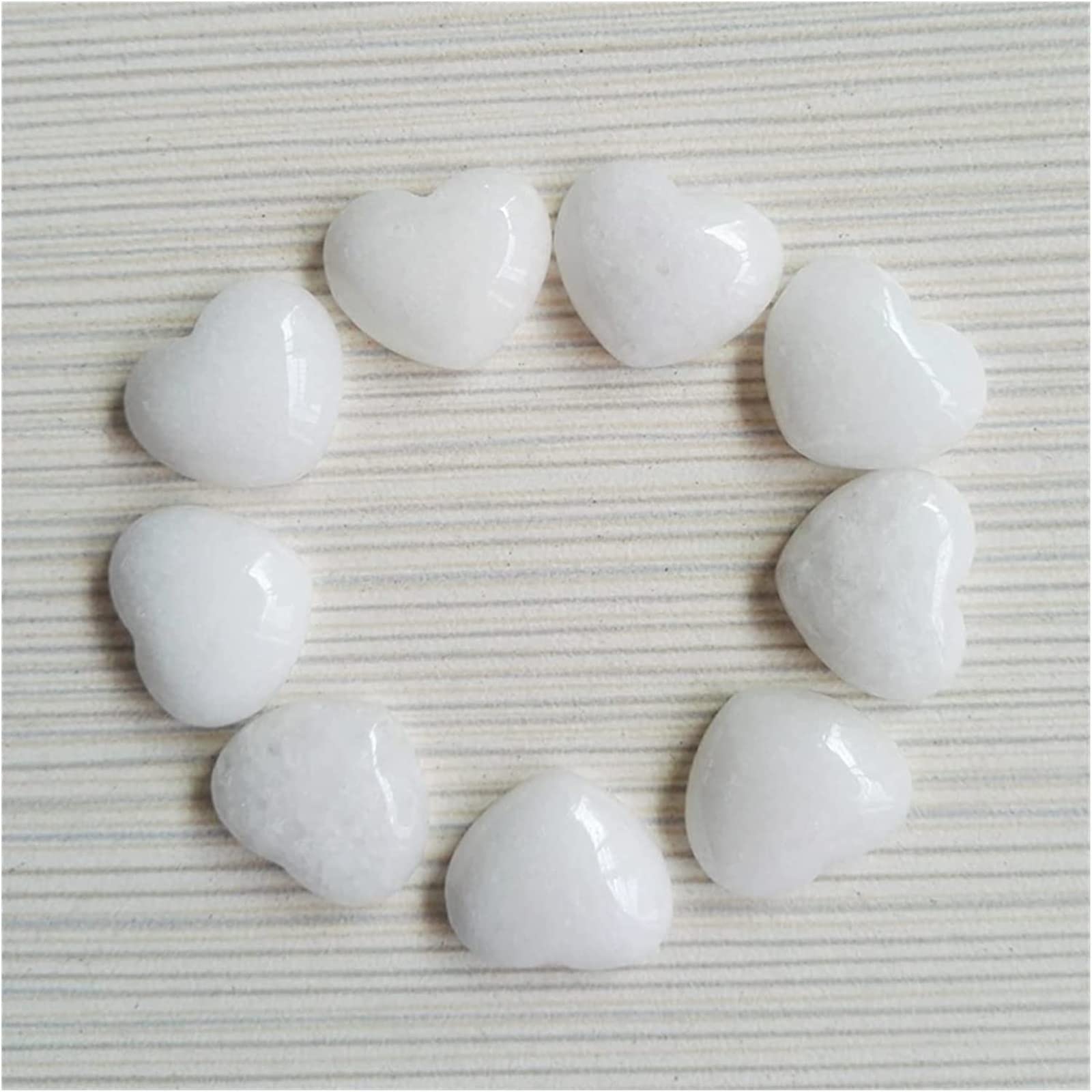 Kamień naturalny, kaboszon, 18 mm, koraliki z kamienia naturalnego w kształcie serca, do produkcji biżuterii, biały marmur, kaboszon, 20 szt