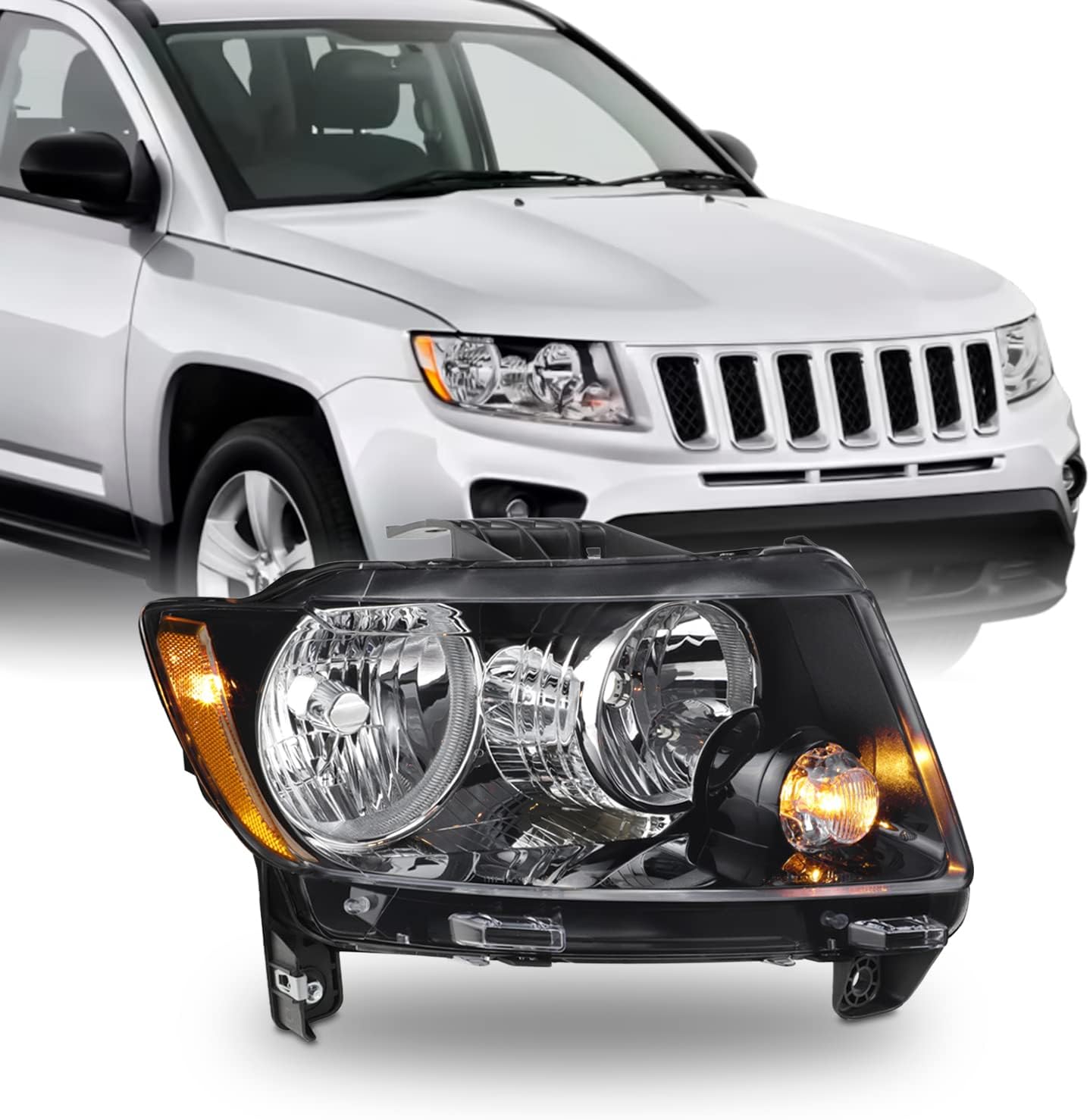 Marketplace Auto Parts Halogen Headlight Assembly Set of 2