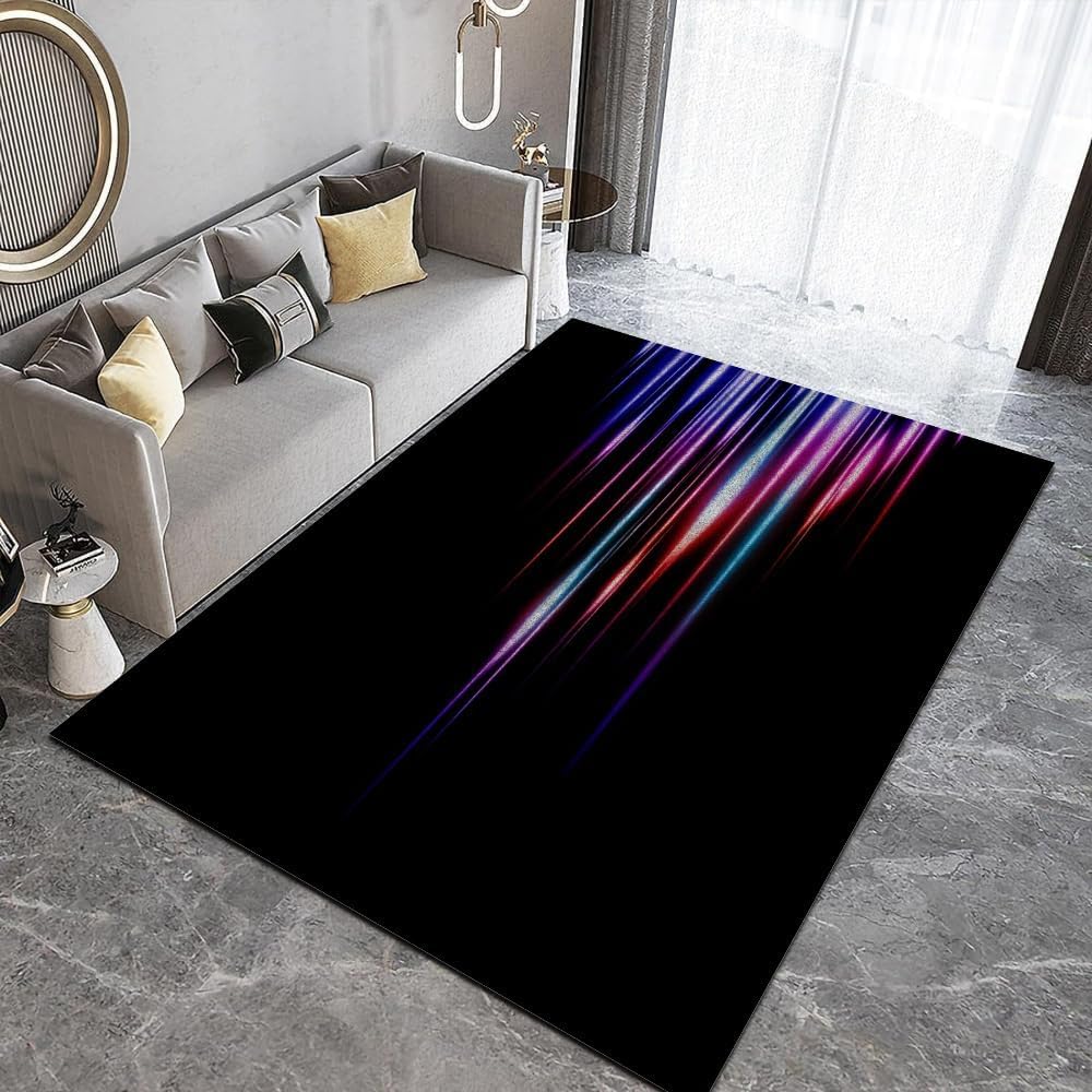 Tappeto Con Illusione Ottica 3D Per Soggiorno, Strisce Di Trama Astratta Tappeto Con Motivo Stampato,Tappetino Per Decorazioni Per La Casa,Tappetino Antiscivolo,Zerbino Lavabile 80 X 160-75826617952