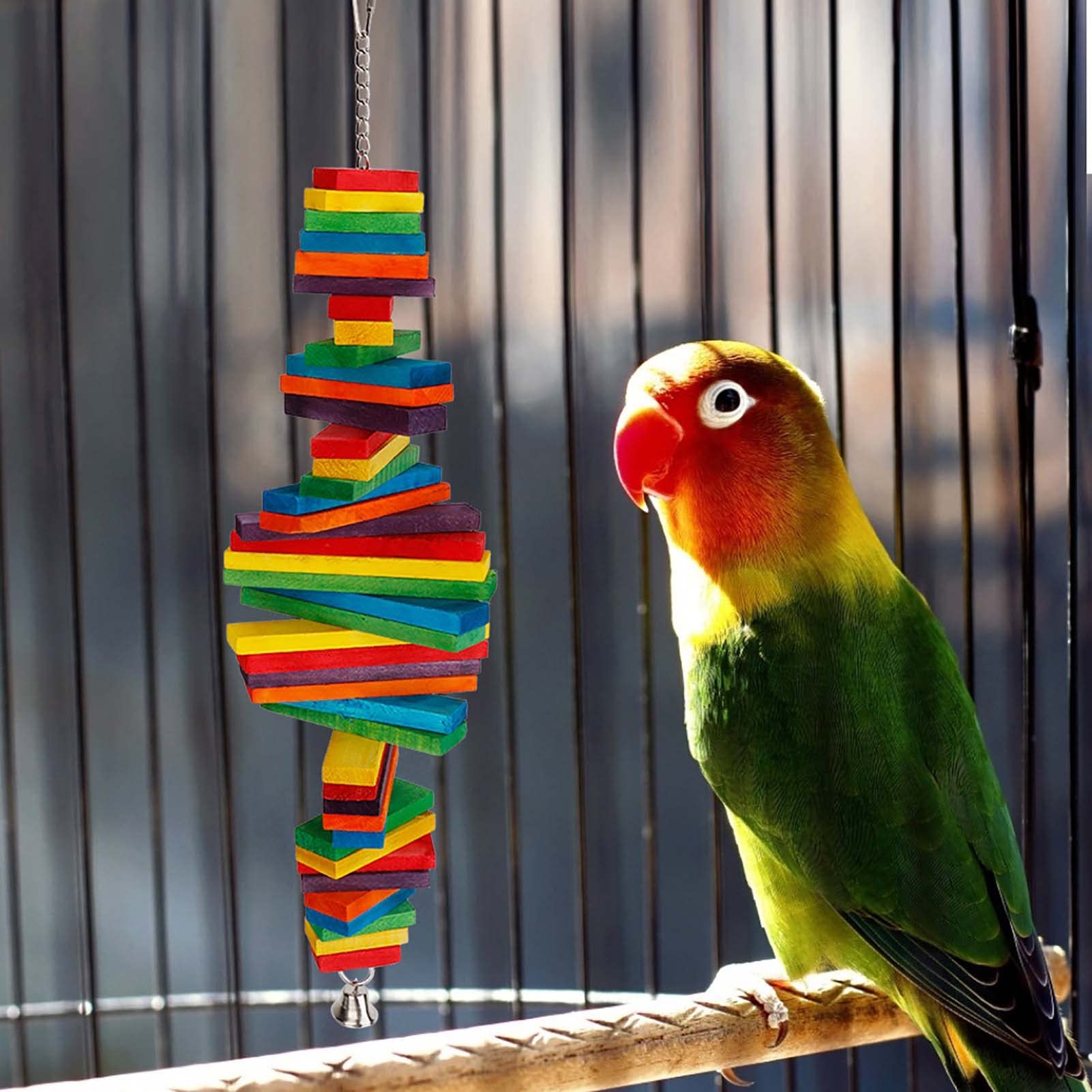 Buntes Vogelspielzeug aus Holz for Aufhängen, Schaukel, Papagei, Kauzubehör, zufällige Farbe for Ziervögel/1328
