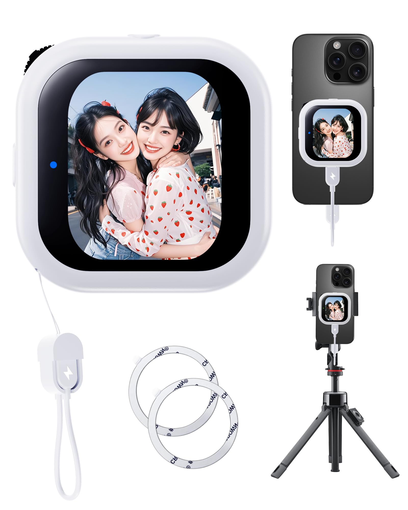 Amazon.co.jp: スマホ用自撮りモニター 外カメラ自撮りモニター じどり