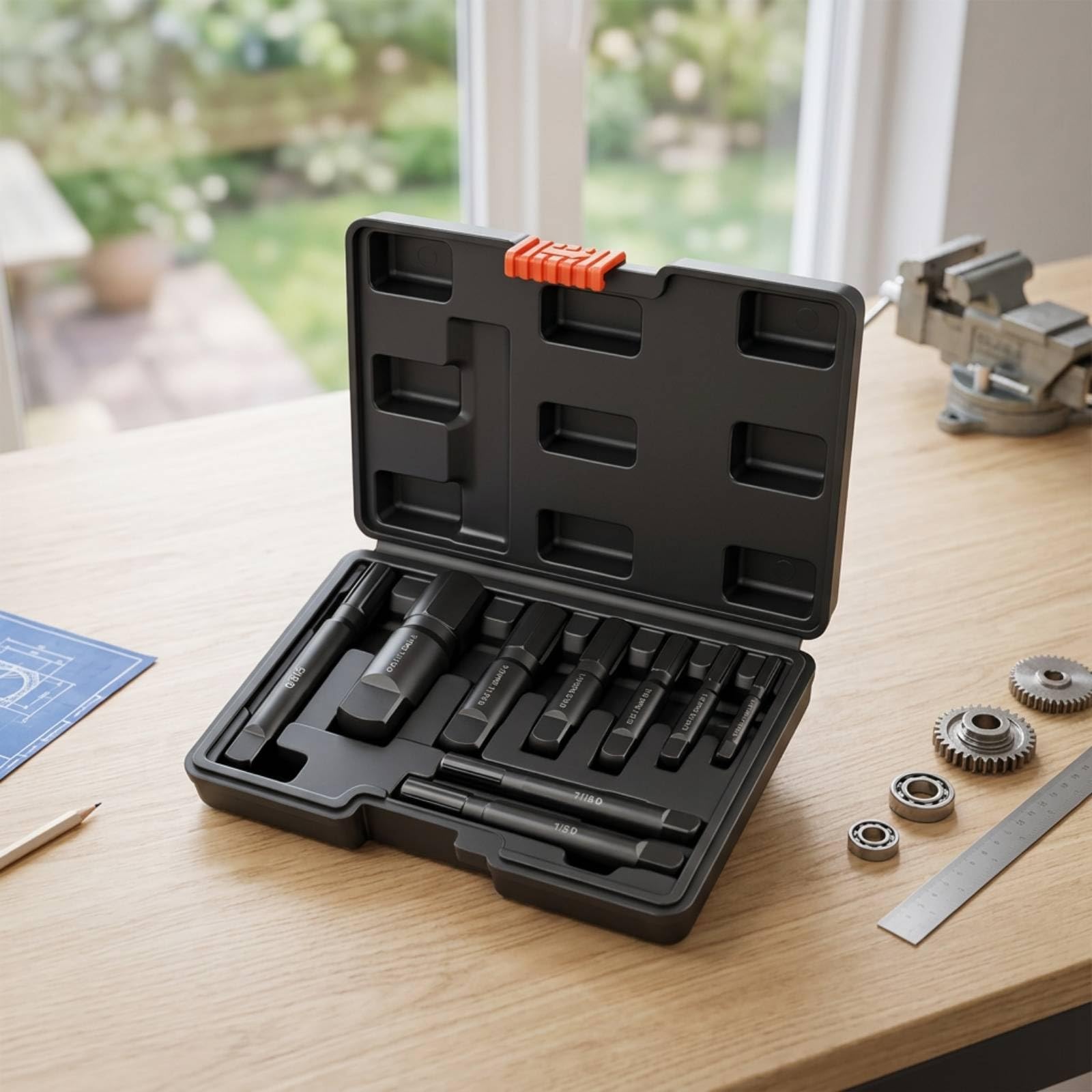 Extractor Tornillos Dañados Portátil Juego Extractores con Estuche Organizado Juego Extractores con Estuche para Fontanería