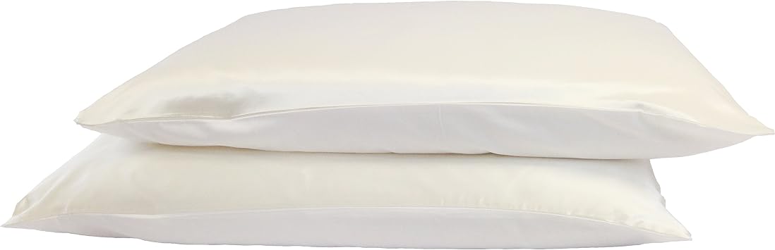Jasmine Silk Pair 100% 19 Momme Charmeuse Silk Pillowcase With Cotton underside for Hair and Skin 50 x 75 cm