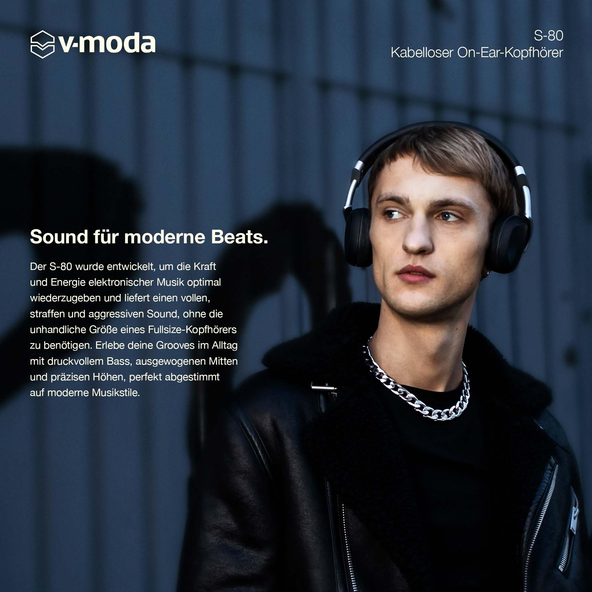V-Moda S-80 | Wireless On-Ear Headphones | Speaker System | Modern