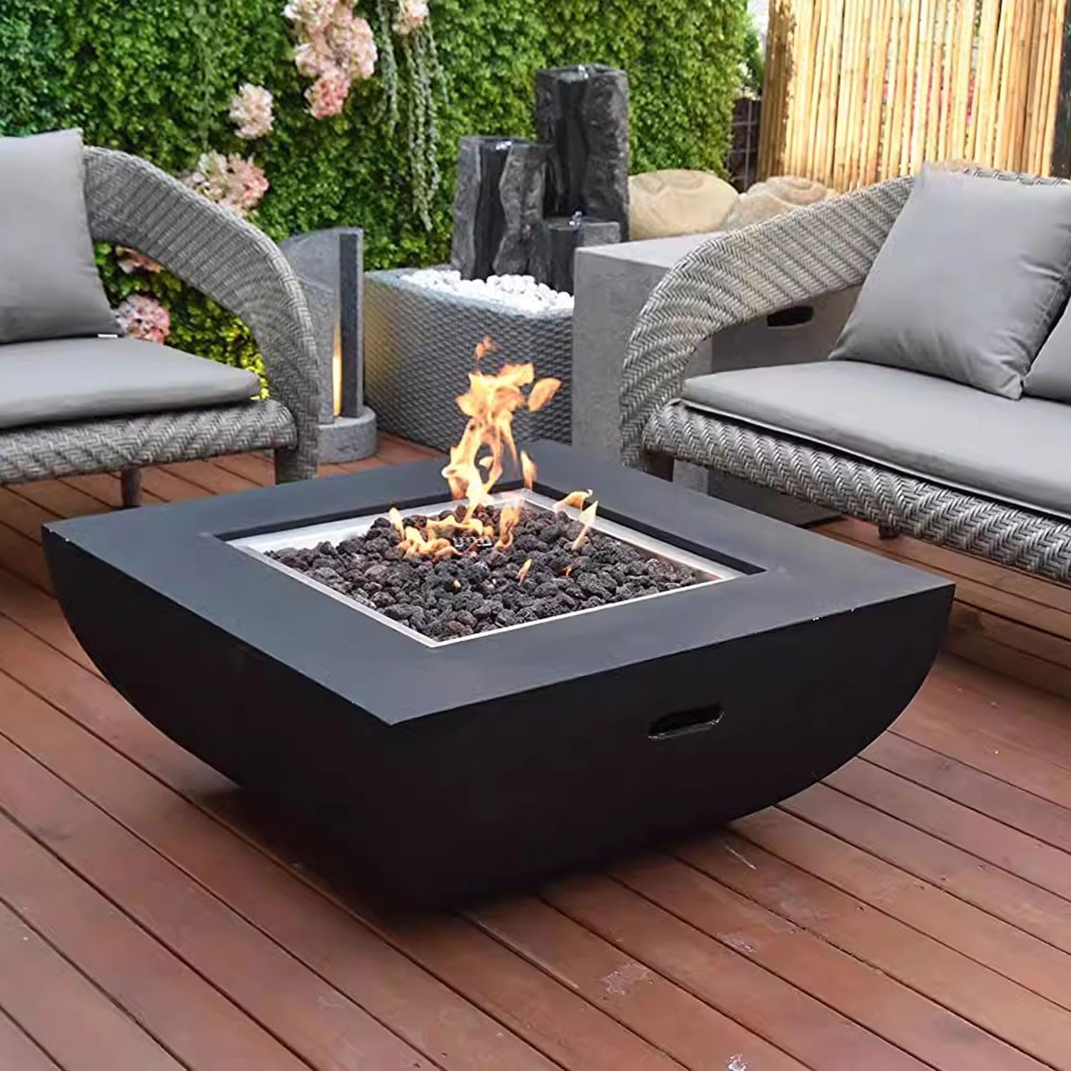 Amazon.co.jp: MyNvy テーブルファイヤーピット 屋外 ファイヤーピット