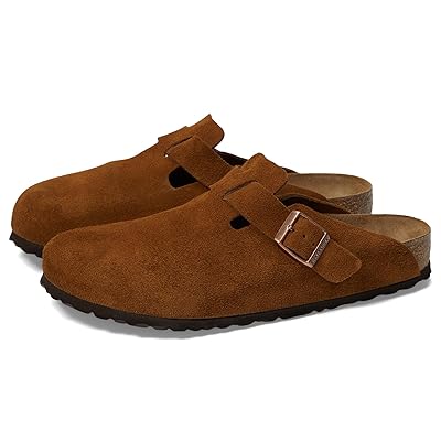 Birkenstock Boston Soft Footbed Suede (Unisex) Clog Shoes Mink Suede