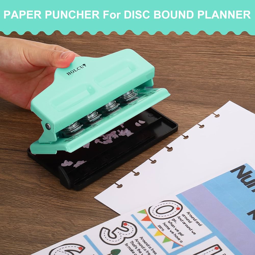 Mushroom Hole Punch 12 Holes Puncher Disc-bound Notebook And Journals