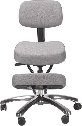 Miniatura 4 de BetterPosture Jazzy Kneeling chair – Silla ergonómica multifuncional para arrodillarse que ayuda a reducir la tensión de espalda y cuello Gris,Negro