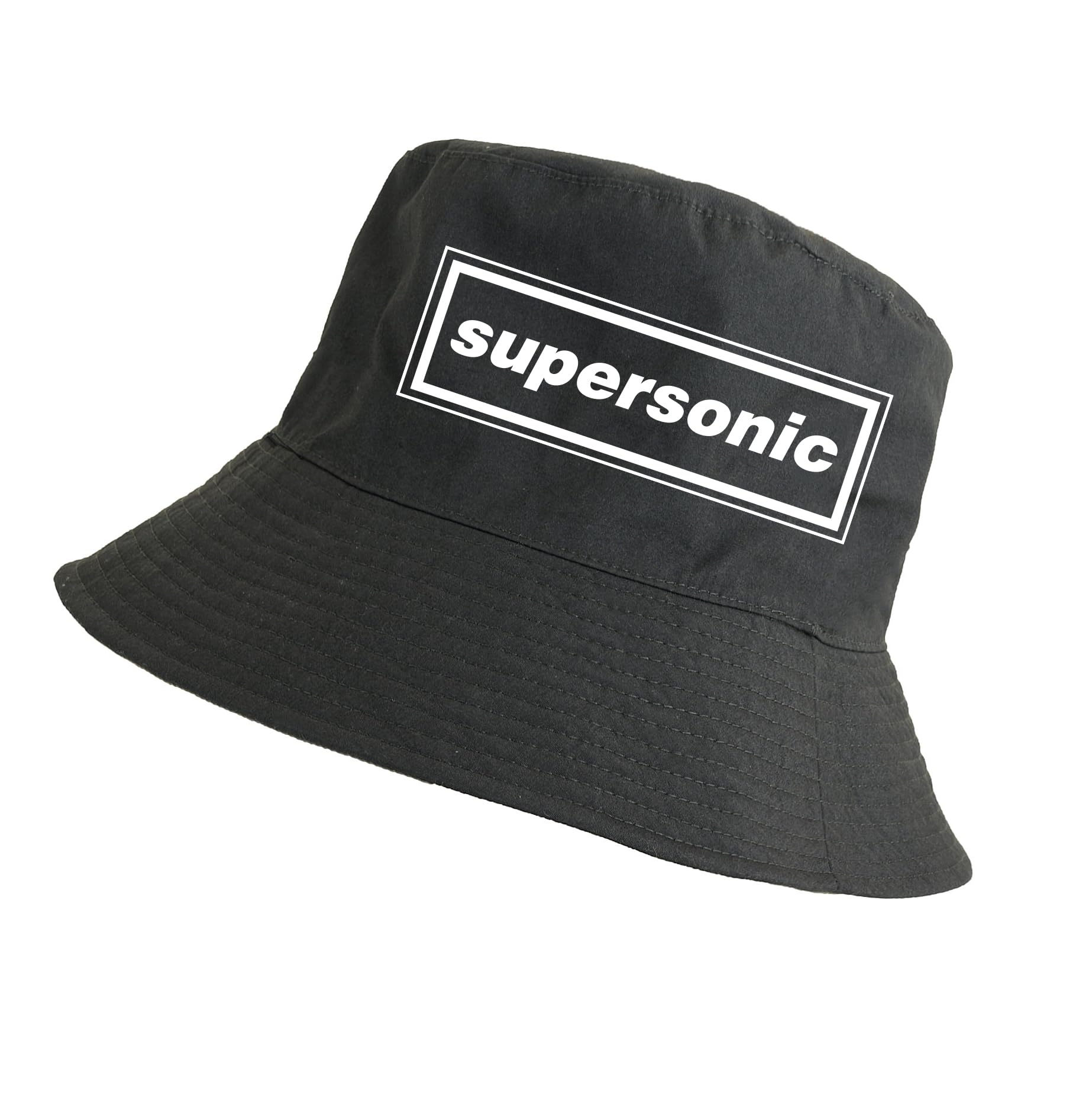 Partisan Unisex Supersonic Oasis Song Bucket Hats - Black - Adult One-Size Fits All (Uk, Alpha, One Size, )