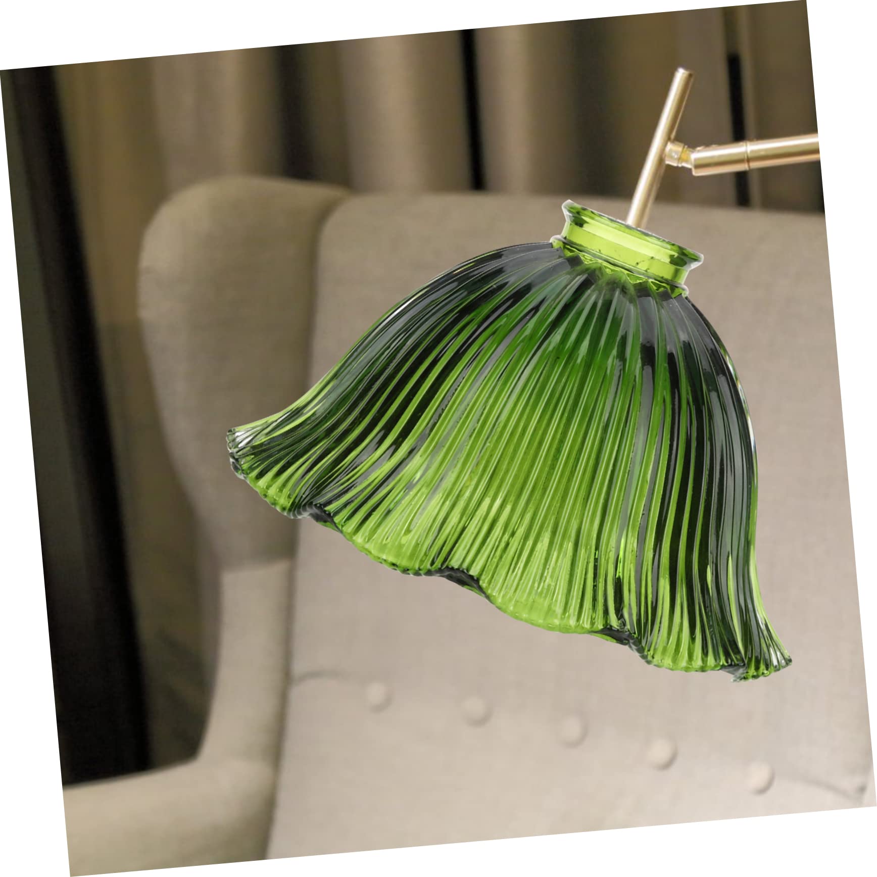 Abat-jour en Verre Vintage Vert pour Lustre et Applique Intérieure