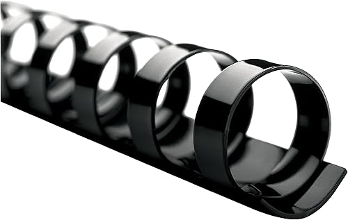 GBC 4000104 CombBind Espinas estándar, 34" de diámetro, capacidad de 160 hojas, negro (caja de 100)