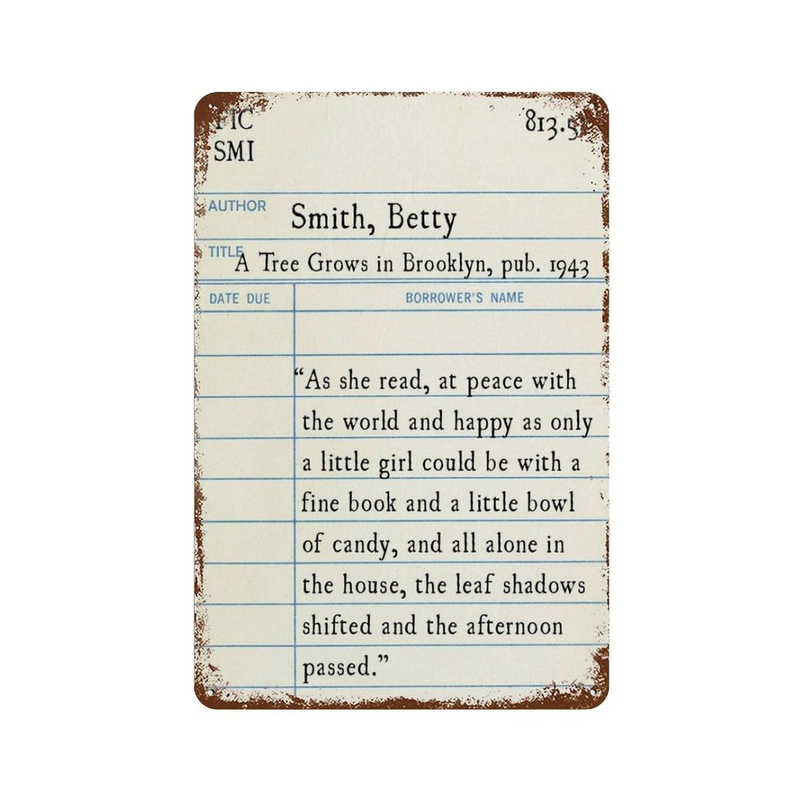 xiaoxiaoshen Quote Betty Smith A Tree Grows Wall Decor Art Metal Tin Poster Modern Home Decor Art Home Bar Shop Decorations Vintage Sign 30x20cm