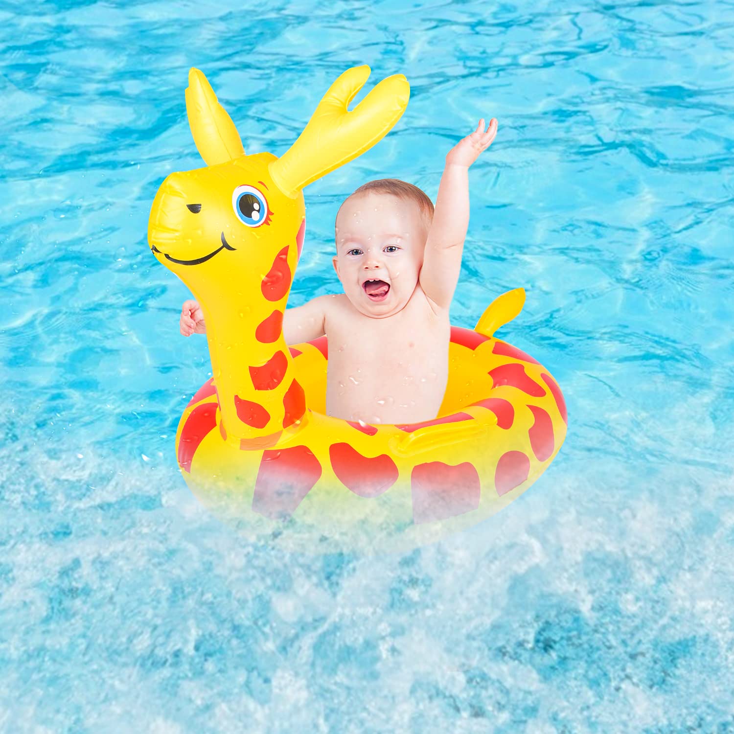 Anneau De Natation Bébé Bateau Gonflable - Siège Entraînement Natation Avec Volant Pour 1-5 Ans