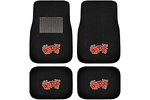 A Set of 4 Universal Fit Front and Rear Logo Plush Carpet...