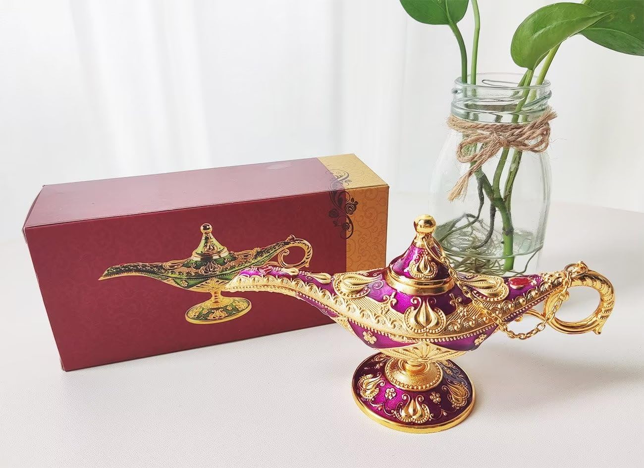 10x8ft Aladdin's Genie Lamp In Desert Backdrop Fantasy Fairytale Magic Lantern Smoke Photography Background Wish Mysterious Luck Mythology Arabian Nights Banner Decorations Photo Booth Props - View #7
