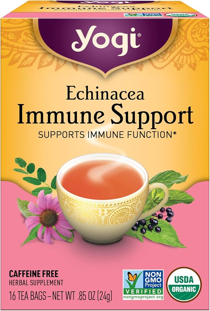 Amazon.com : Yogi Echinacea Immune Support Organic Tea, Caffeine