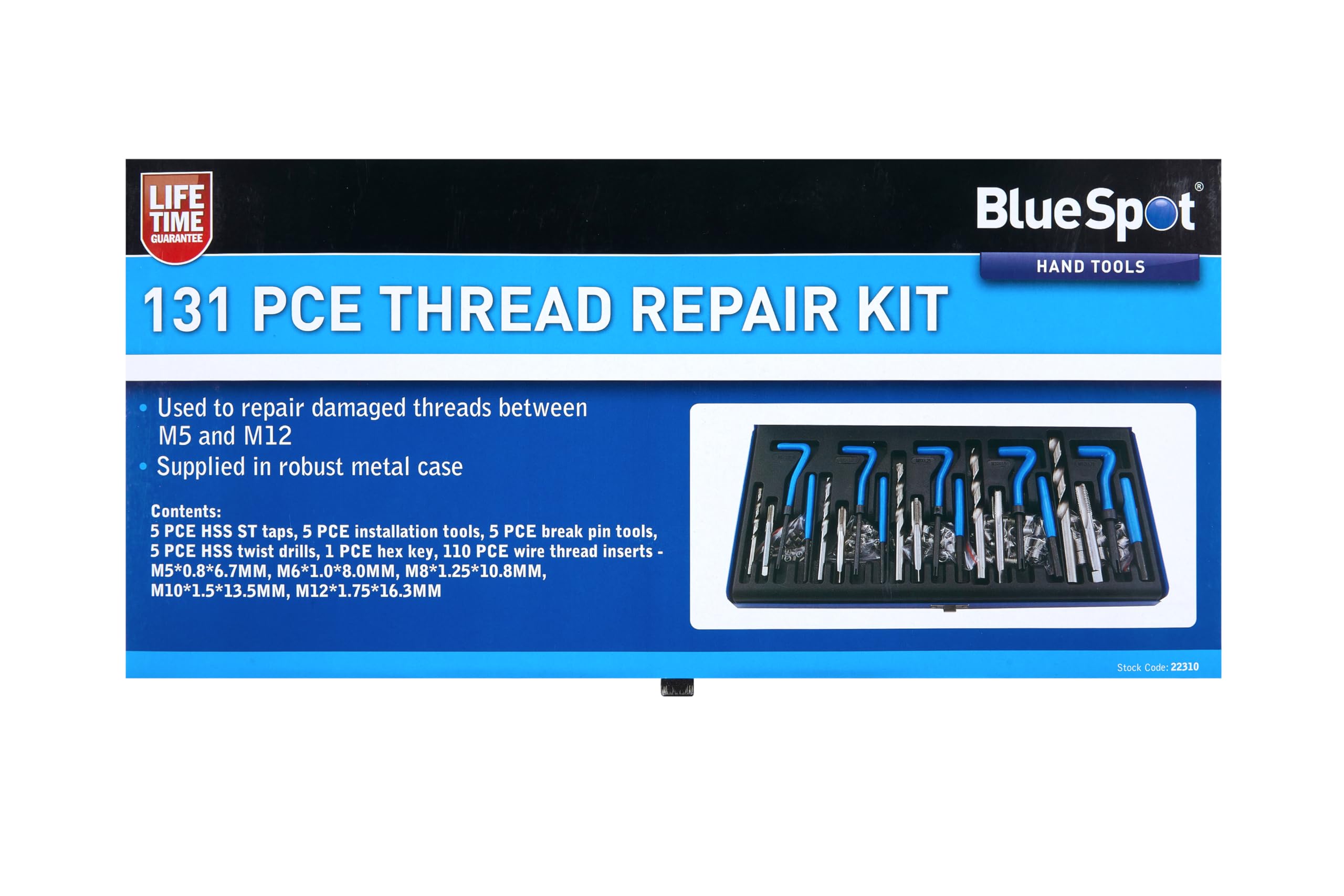 BlueSpot - 131 PCE Thread Repair Kit