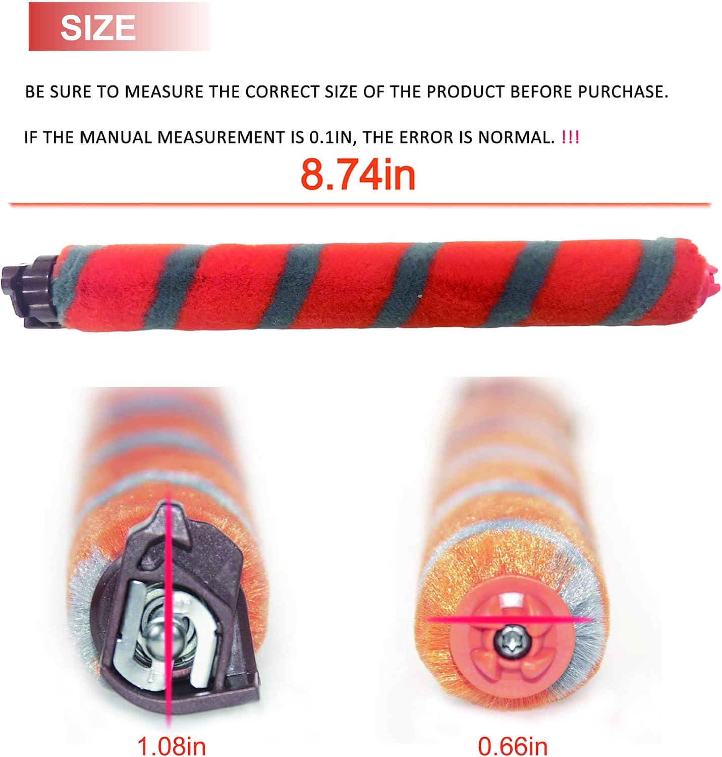 Smilefil Tufting Roller Brush and Soft Hair Roller Brush Compatible with Shark NV800, NV800W, NV801, NV801Q, NV803, UV810, HV380, HV381, HV382, HV384Q DuoClean Vacuum Cleaner