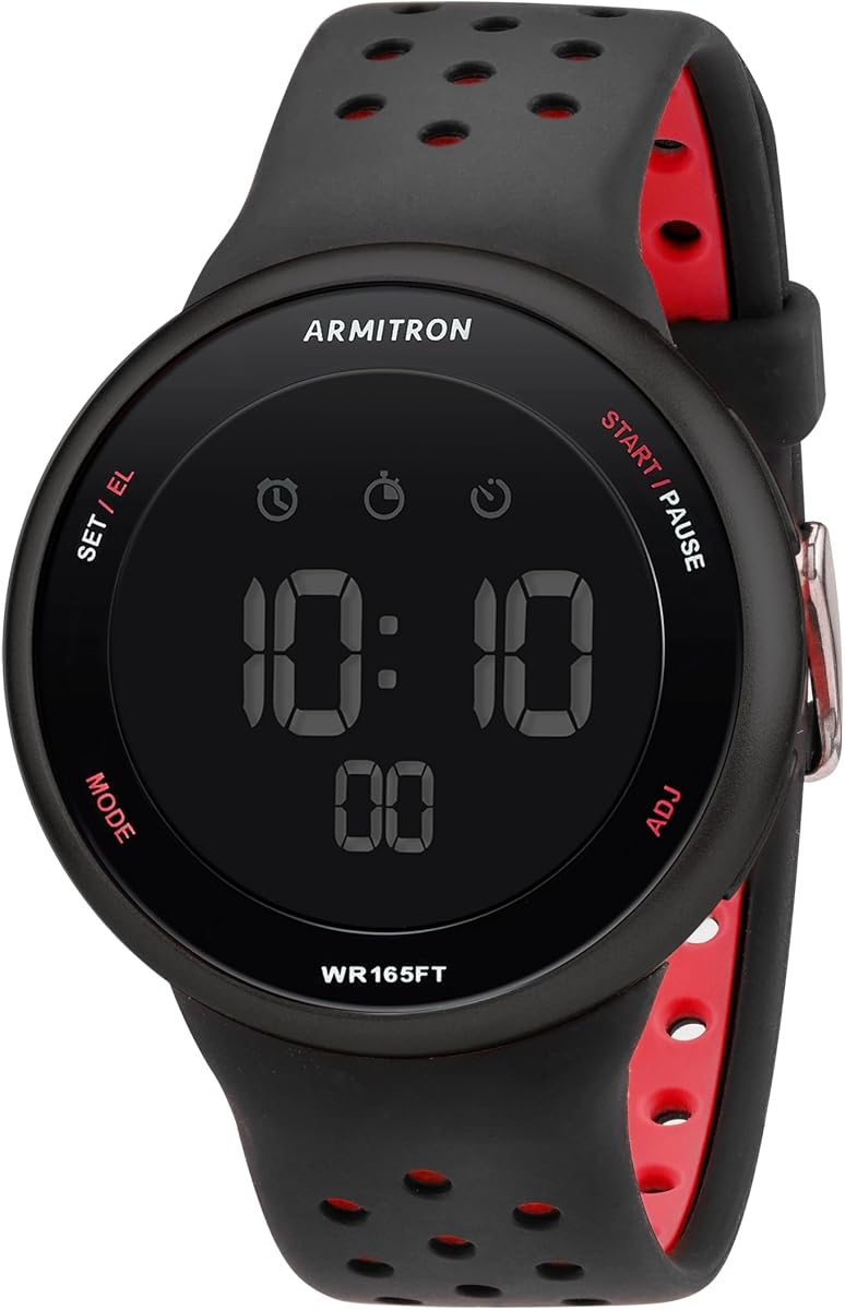 Sport Unisex Digital Chronograph Silicone Strap Watch, 40/8423