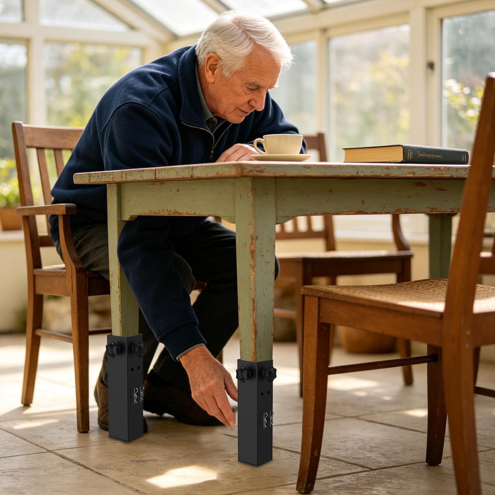 Rehausseurs De Hauteur pour Table Support Métallique Robuste Réglable 2