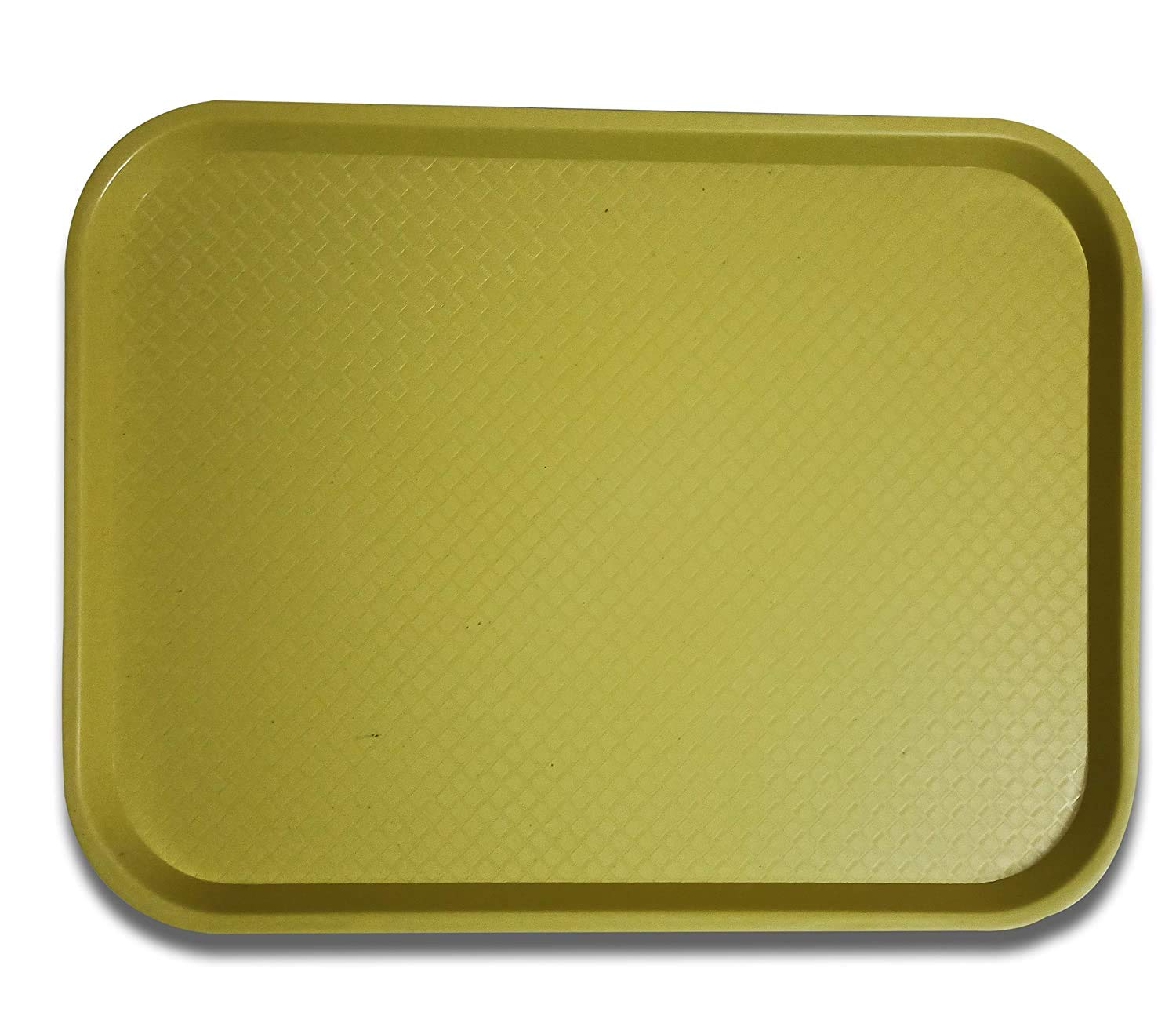 Serving Platter/Large Tray; Made of Premium Plastic; Rectangular Shape; Length 16 Inches X Breadth 12 Inches; Pack of 1, (Yellow)