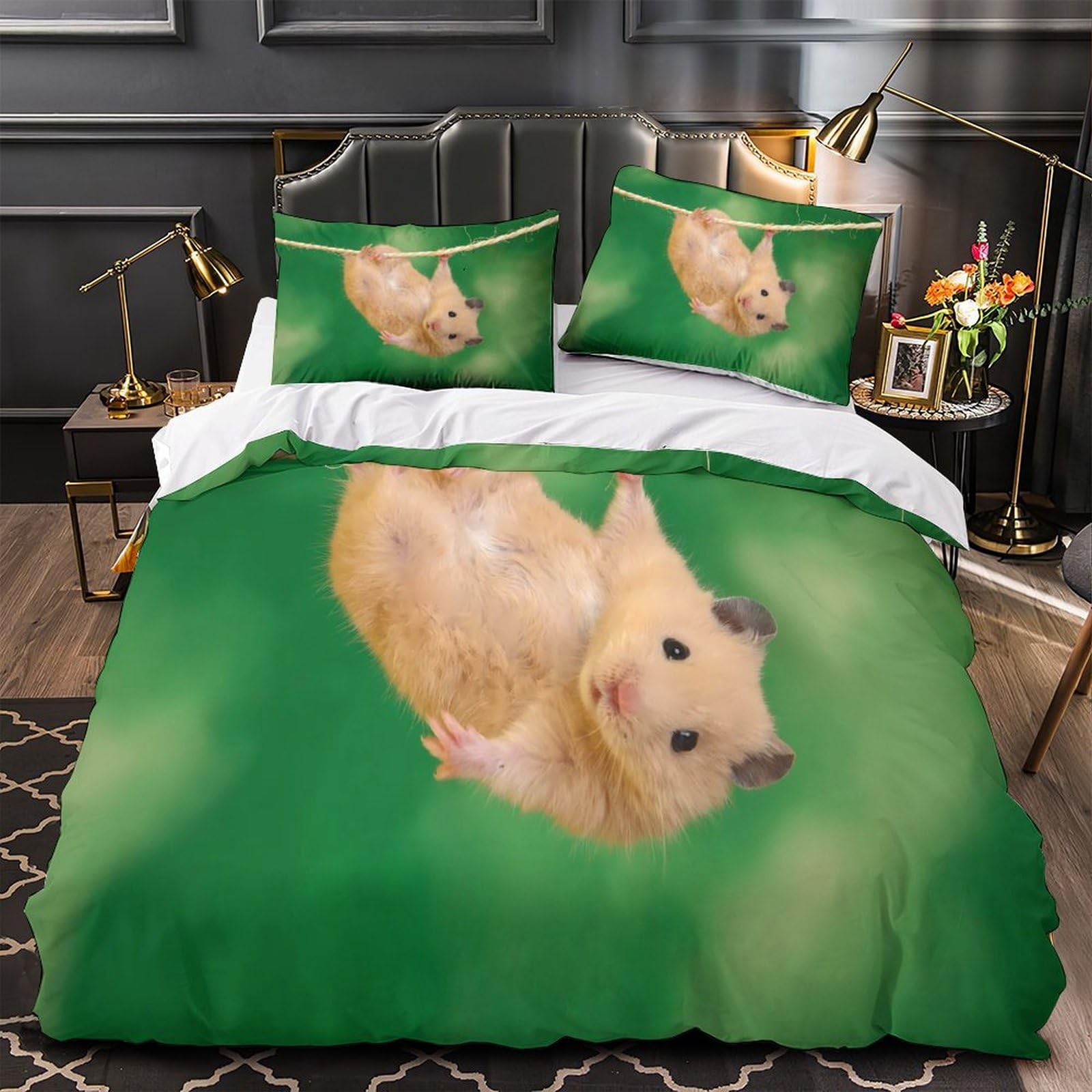 Parure de Lit Renard au Repos en Microfibre Légère pour Chambre d'Enfant et Adulte