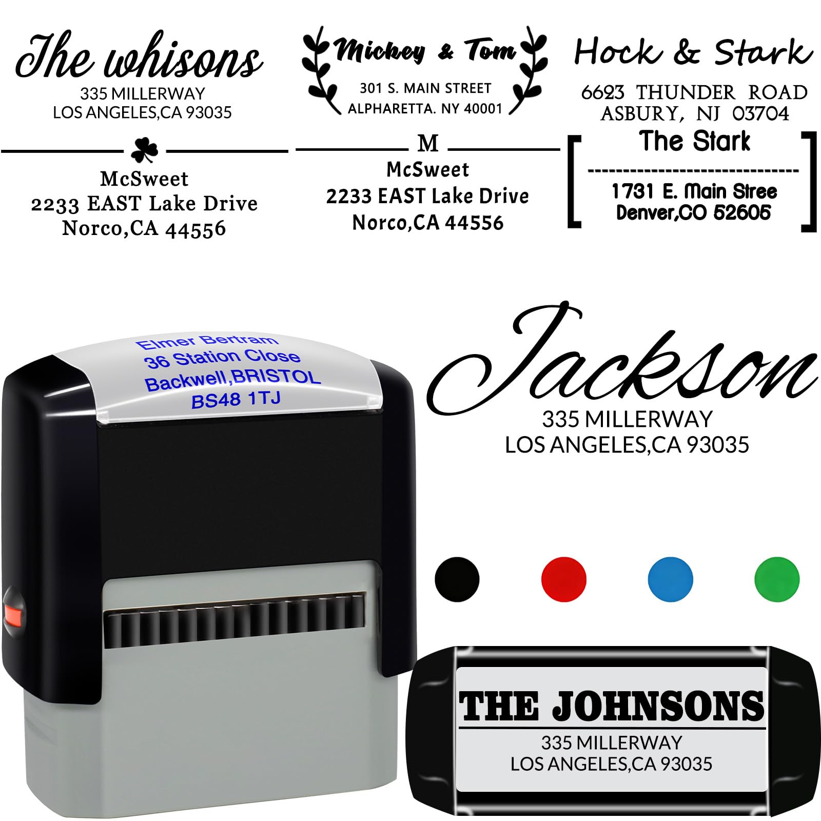 Personalised Address Stamp Self Inking Business Return Stamper 5 Line