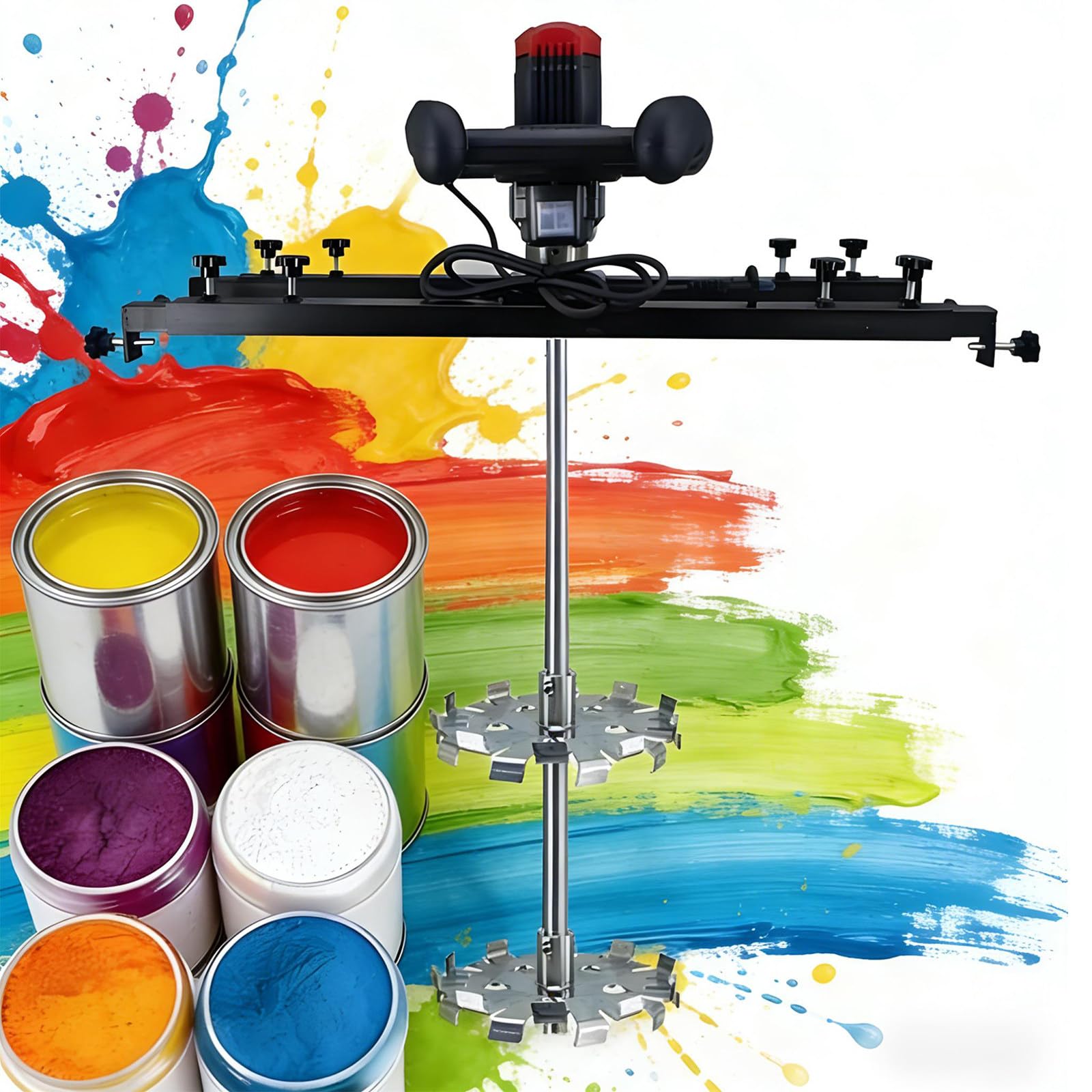 Mezclador De Pintura Eléctrico 3280w,Soporte Ajustable,Hélice Plegable,Versátil para Aplicaciones Industriales Y De Bricolaje,Mezcla Homogénea B