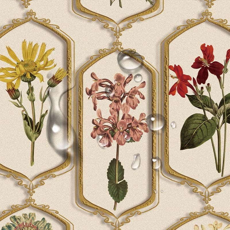 Miniatura 8 de FLUGGER Papel tapiz floral autoadhesivo, extraíble, para gabinetes de dormitorio, 17.3 x 236 pulgadas, color amarillo