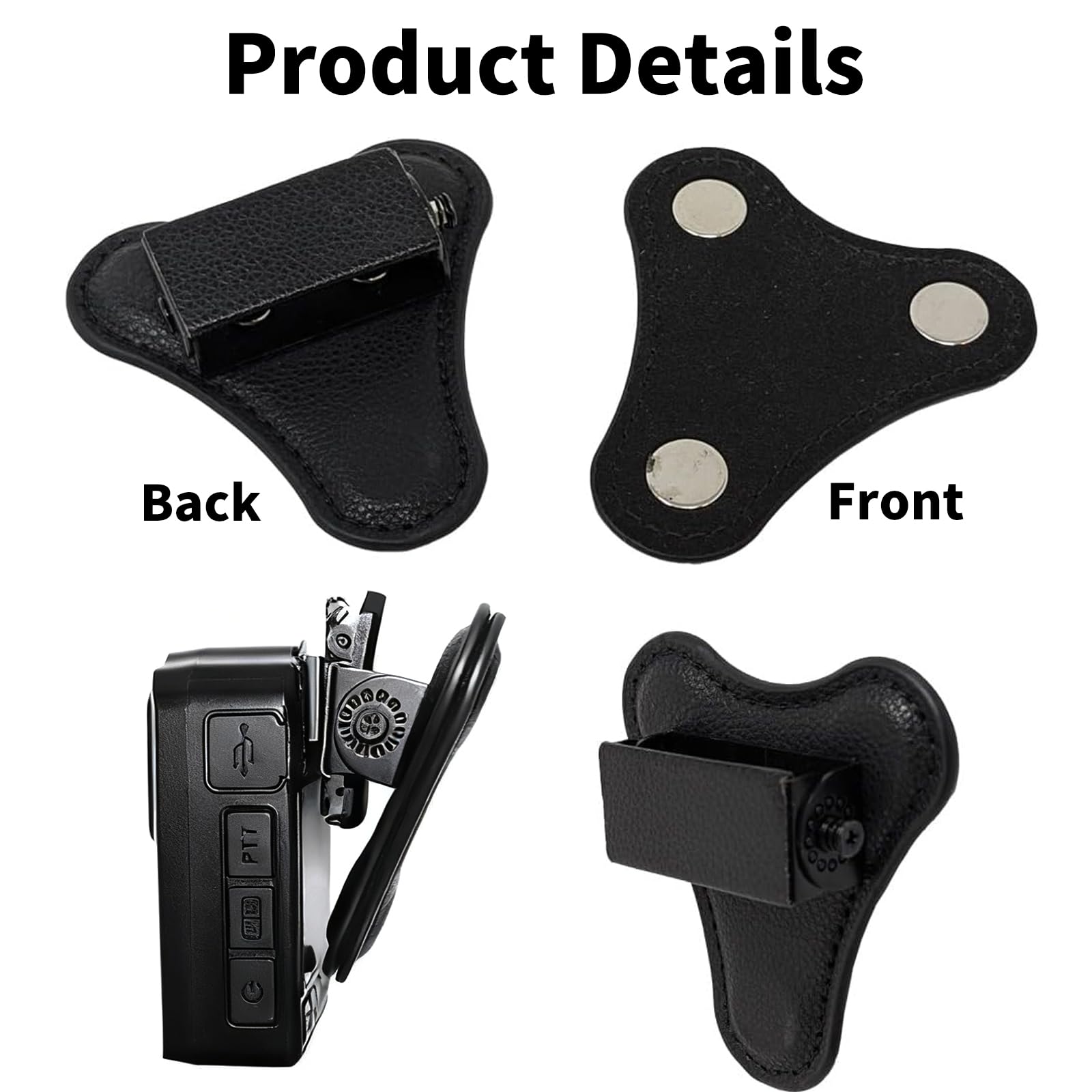 Wjelet Body Camera Mount, Universal Body Camera Magnetic Mount With Strong Suction Back Clip And Adjustable Angle - Image 3