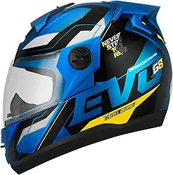 CAPACETE FECHADO PRO TORK EVOLUTION 788 G8 EVO BRILHANTE AZUL - AMARELO TAM. 60