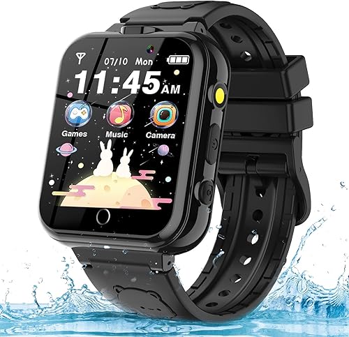 clleylise Reloj inteligente para niños y niñas, reloj inteligente para niños con 24 juegos, despertador, podómetro, música, cámara HD, pantalla