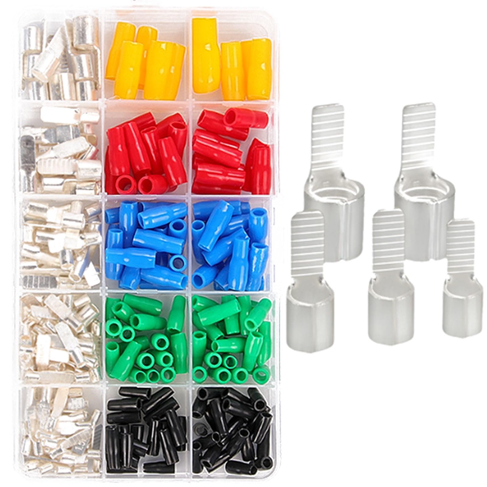 Yuaeb Biao Boutique Shop Uk C45 Air Switch Terminal Pins - Parallel Wire Connectors - 6/10/16/25Mm² Copper Wire Nose - Cold Press Crimp Lugs For Circuit Breakers