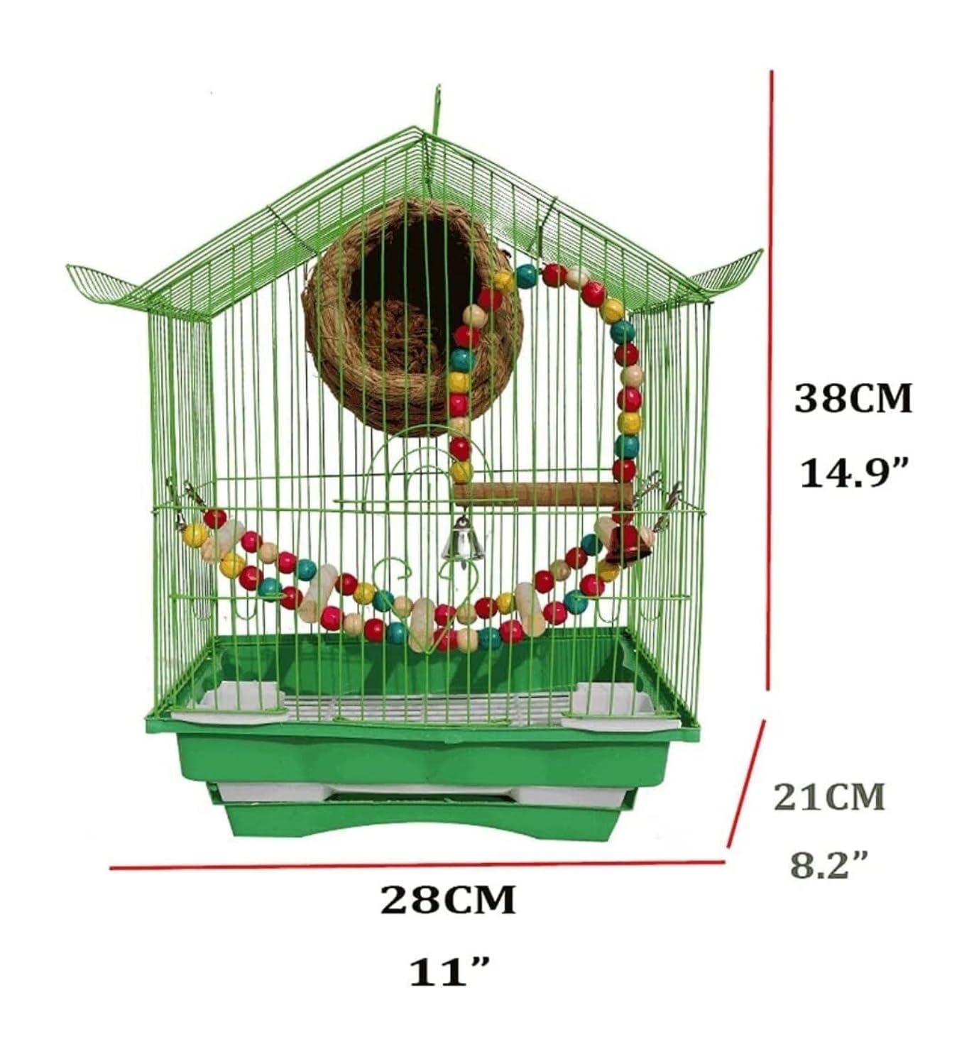 Vogelkäfig Stabile Vogelkäfige Retro-Vogelkäfig aus Schmiedeeisen mit Rollständer Langlebiger Vogelhäuschenträger für mittelgroße Vögel Vogelbedarf