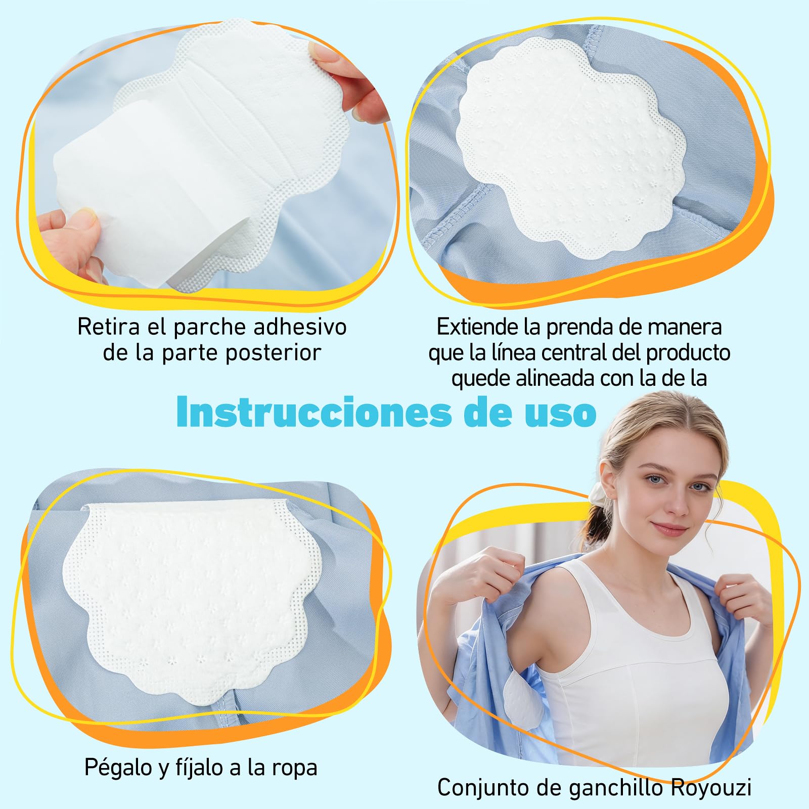 Almohadillas Axilas Sudor, Protectores Axilas Ropa, Absorbentes Axilares Invisibles y Transpirables, Antisudor Ropa Camisas, 40/80 Unidades (80 Piezas)