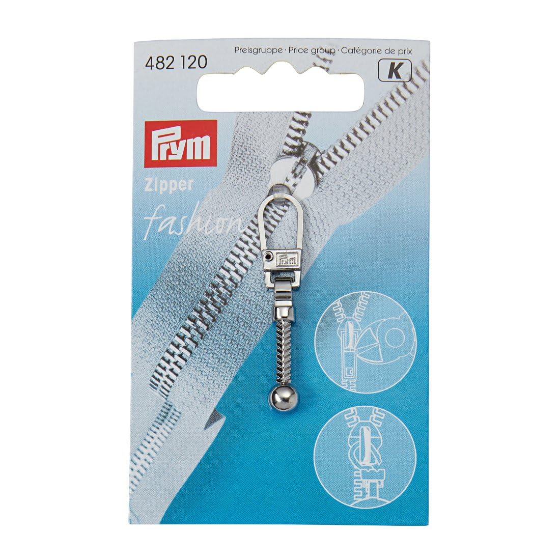 Prym Fashion Zipper Puller, Silver