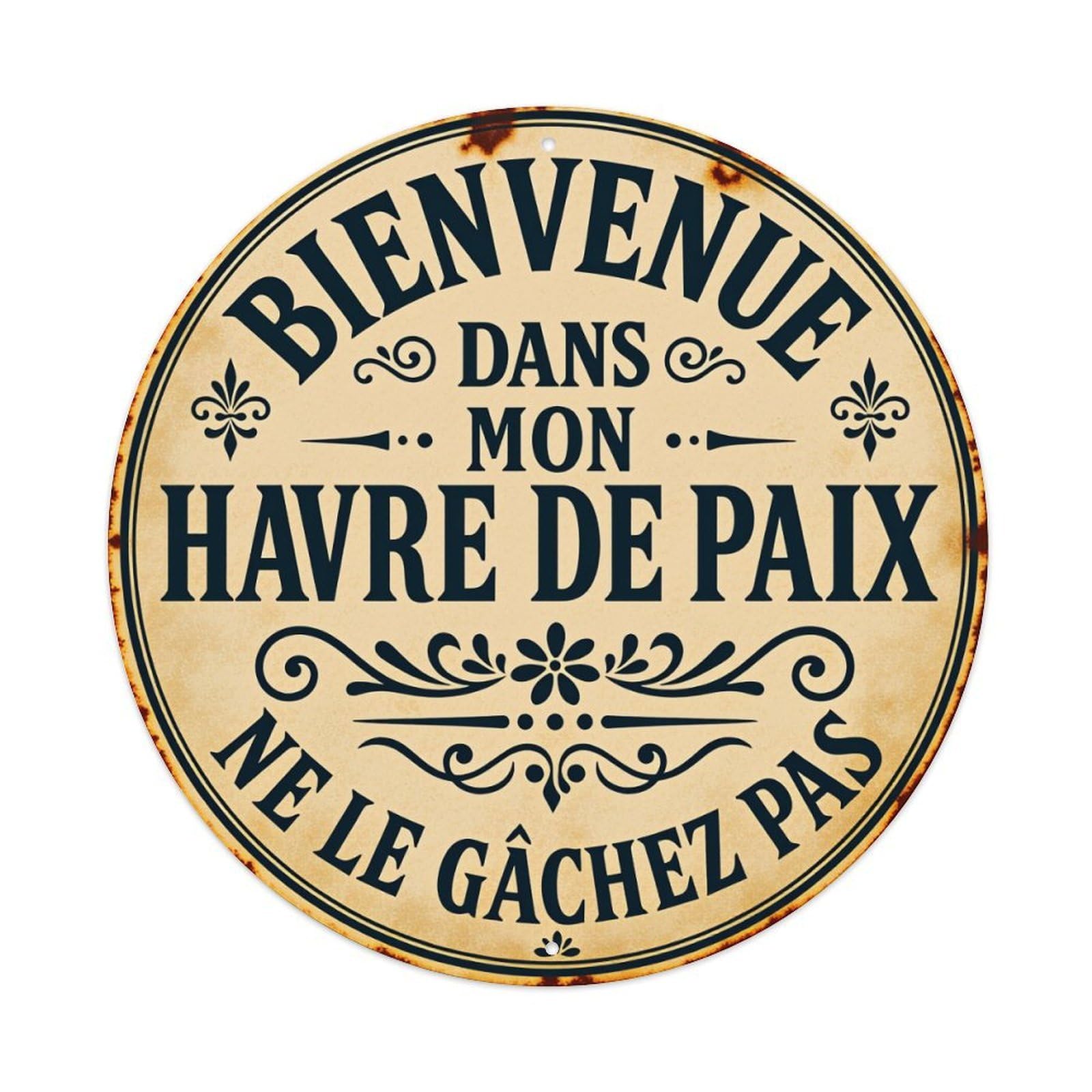 Welcome To My Haven Of Peace Don't Ruin It Tin Sign Vintage Style Home Bar Garden Wall Plaque Decor Metal Poster 8x12 Inch