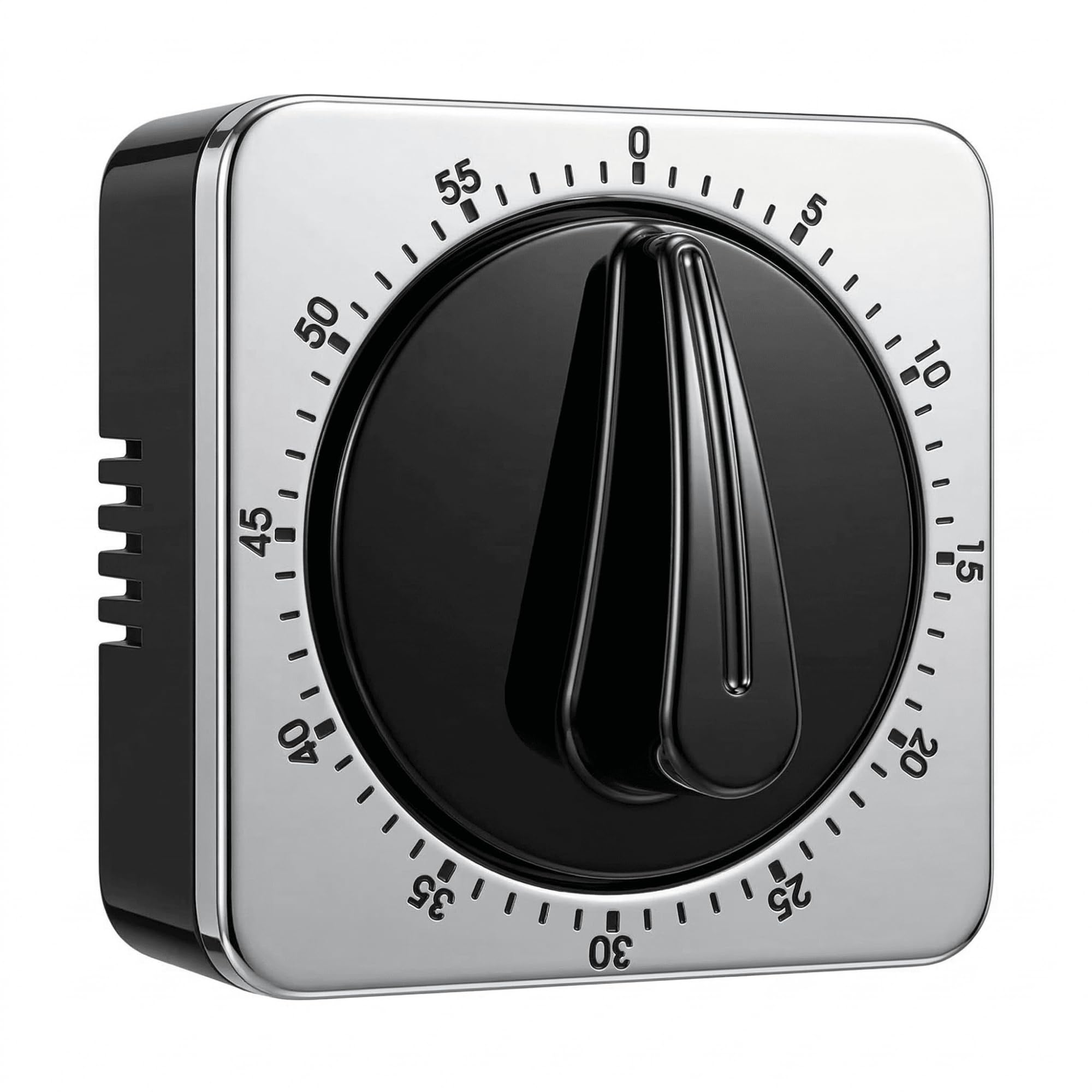 Searon Mechanical Kitchen Timer, Magnetic Manual Countdown Timer with Loud Ring, Stainless Steel, No Battery Needed, Easy to Use for Cooking and