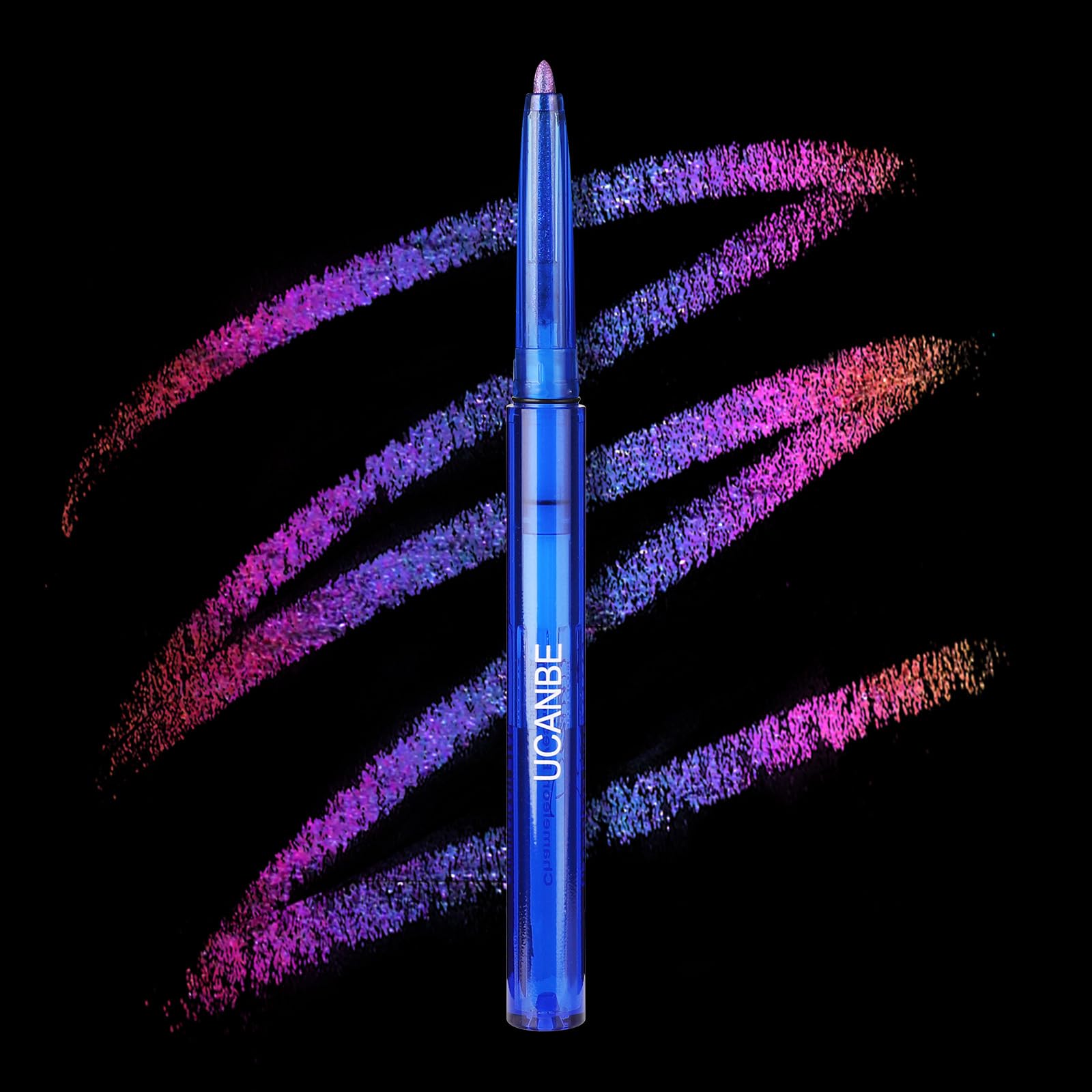 UCANBE Chameleon Eyeshadow & Eyeliner Gel Pencil-Multichrome Shifting Colors Metallic Glitter Eye Makeup,Waterproof Long-Lasting Smudge-Proof Multi-Dimensional Color (Periwinkle Blue to Deep Amethyst)