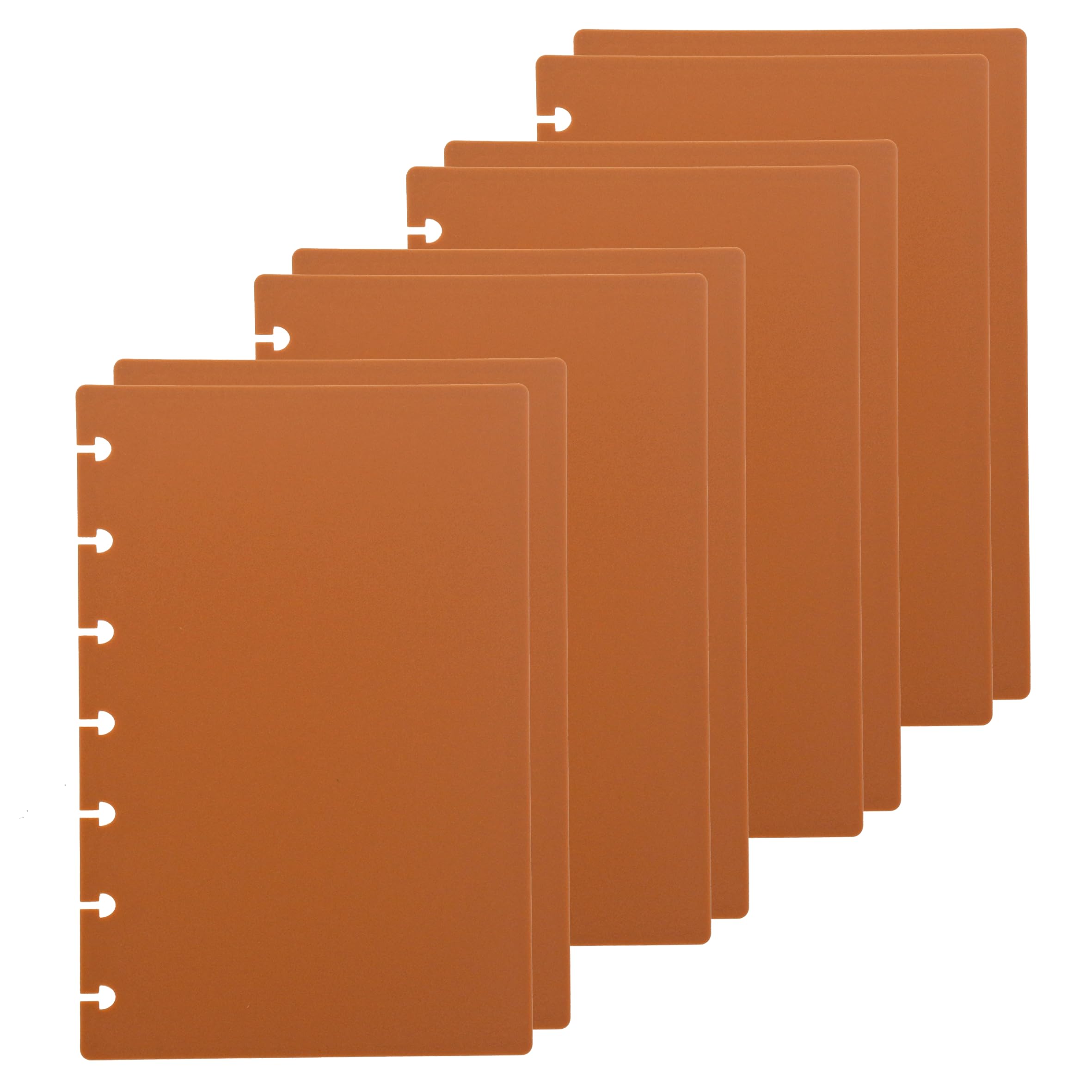 ITSYHPRO 4 Set Mini Disc Planner Cover Discbound Notebook DIY Candy Colors Compatible with Levenger Circa Arc TUL Eagle and Happy Planner(Brown,Mini)
