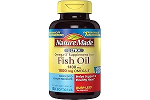 Nature Made Ultra Omega-3 Burpless High DHA Fish Oil Softgels 130 Ct