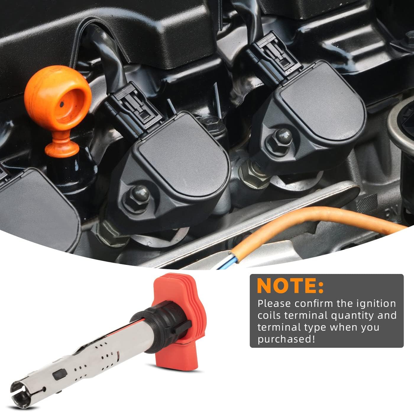 DEAL Pack of 8 Ignition Spark Coils Plug Compatible with A6 A8 Quattro Q7 S5 R8 - VW Touareg V6 V8 V10 Replaces# UF529 5C1688 E1029 06E905115E