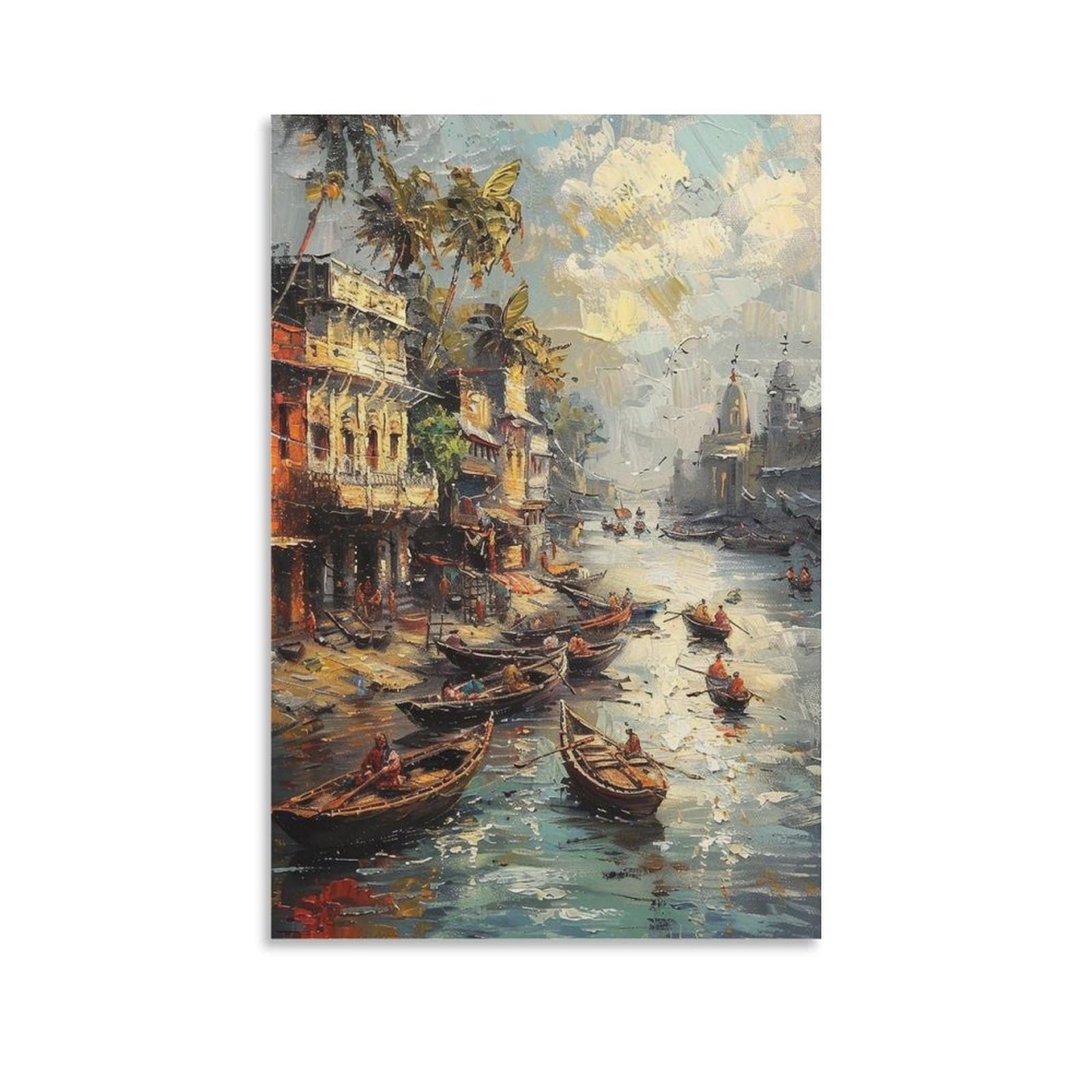 Wjwart Bangladesh Jamuna River Canvas Poster Wall Art Decor Print Picture Paintings For Living Room Bedroom Decoration 12X18inch(30X45cm)