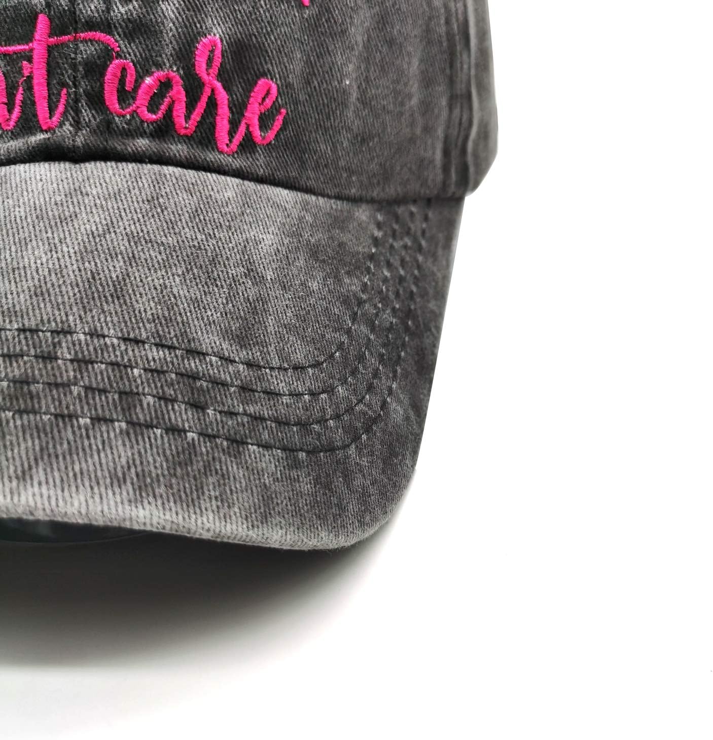 Waldeal Embroidered Camping Hair Don't Care Hat Adjustable Washed Baseball Cap for Women Men - Image 4