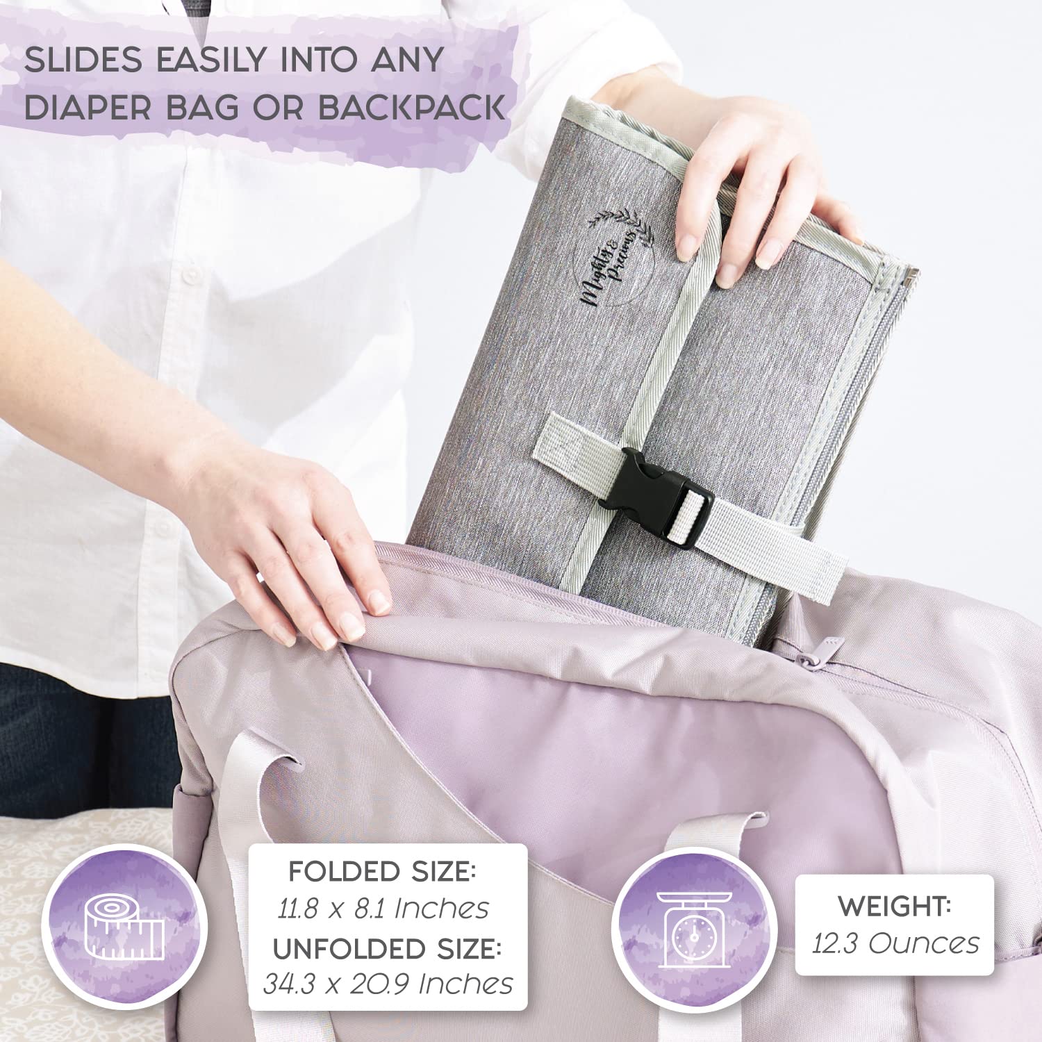 Cambiador de pañales portátil impermeable ideal para viajes