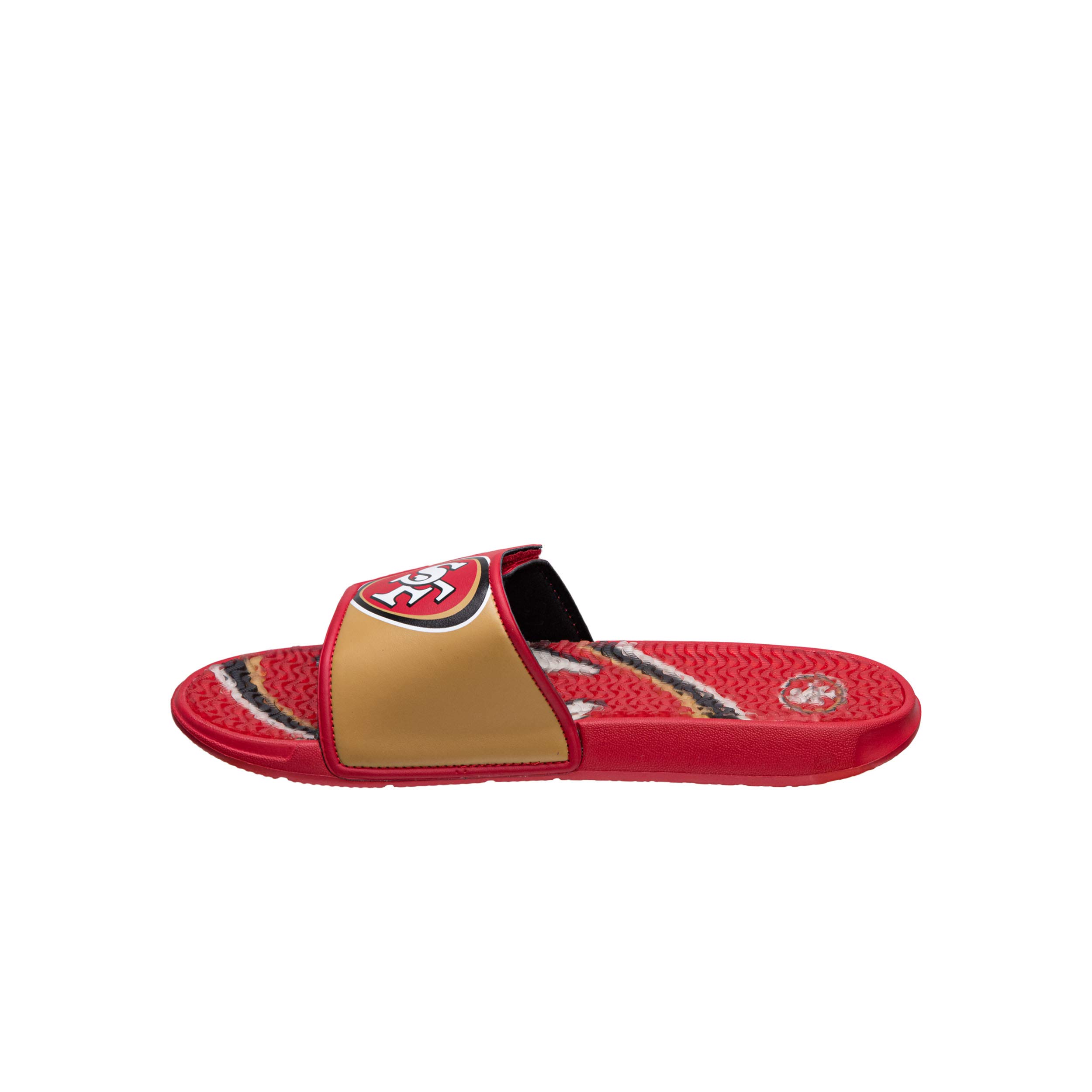 FOCO San Francisco 49ers NFL Herren Colorblock Big Logo Gel Slides - L