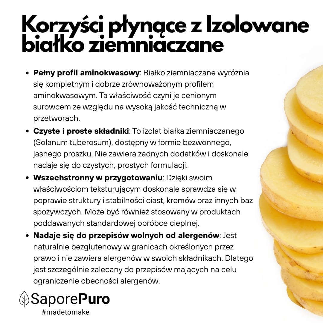 Białko ziemniaczane w proszku VEGEWHIP - 200 g - białko roślinne w proszku