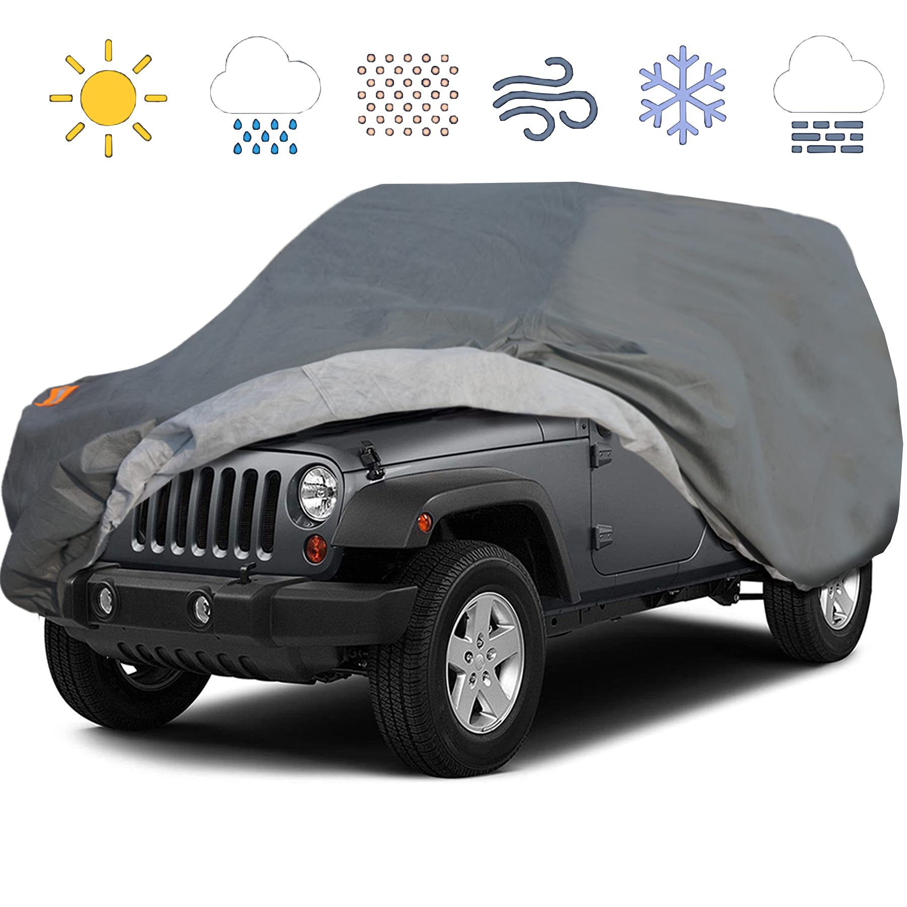 Amazon ボディーカバー 4層構造 裏起毛タイプ Suv車カバー 車体カバー 黄砂 対策 防水防塵防輻射紫外線 車カバー 軽自動車 対応 汎用 サイズ 480 185 165cm ボディーカバー 車 バイク