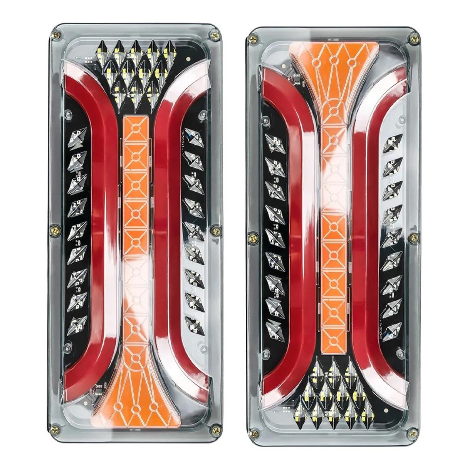 Genérico Indicador Intermitente Lateral 2 Luces Traseras Para Camión Luces De Marcha Luces De Freno LED Para Tractor UTE Autobús Furgoneta Remolque Camión Intermitentes intermitente